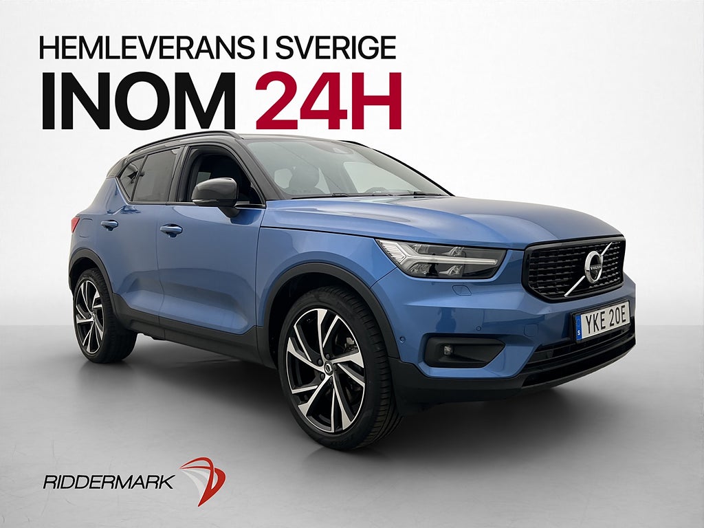 Volvo XC40 Recharge T5 262hk R-Design Pano H/K 360° Dragkrok