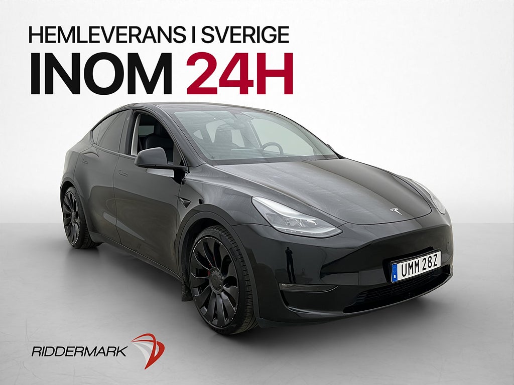 Tesla Model Y Performance AWD 534hk Pano MOMS Dragkrok Skinn