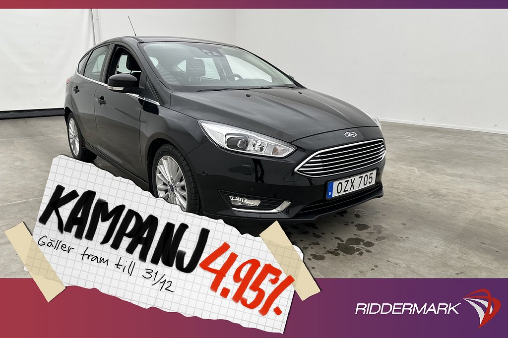 Ford Focus 1.0 EcoBoost 125hk Titanium X Kamera 4,95% Ränta