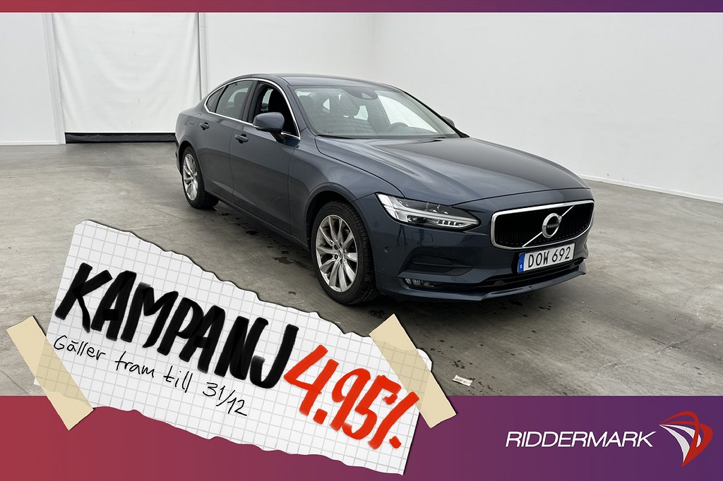 Volvo S90 D4 AWD 190hk Plus VOC Värmare Navi 4,95% Ränta