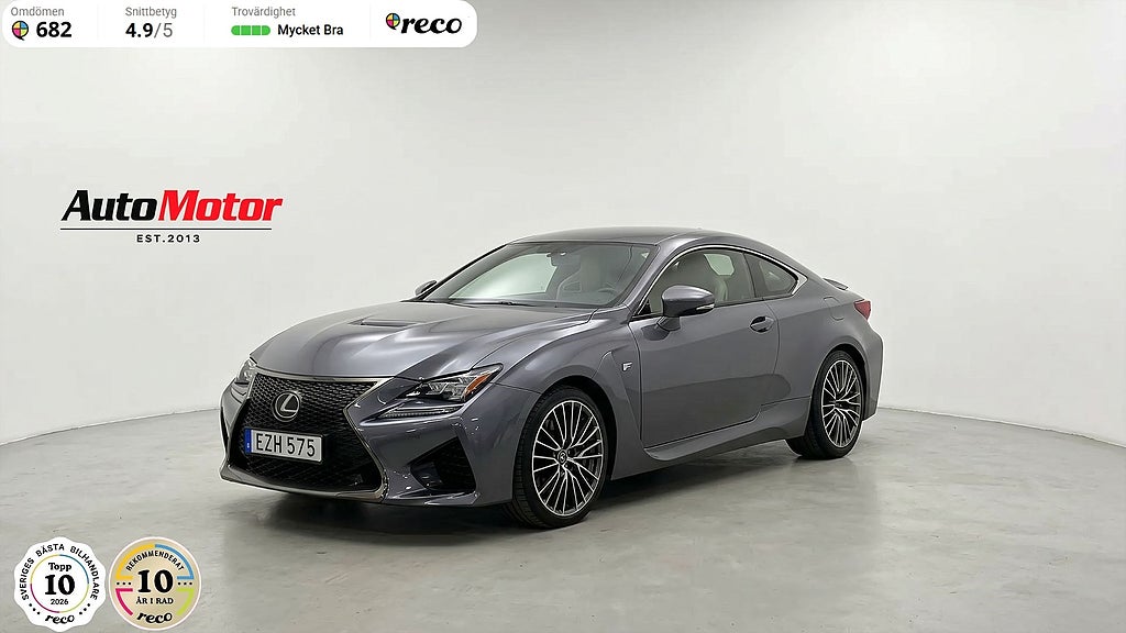 Lexus RC RC-F Executive 5.0 V8 477hk Sv-såld/Fullservad
