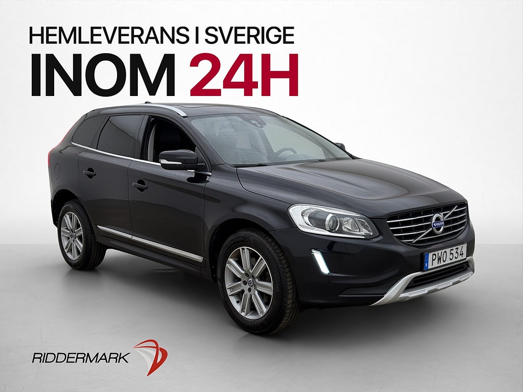 Volvo XC60 D5 AWD Summum Pano VOC Värmare Skinn P-Sensorer