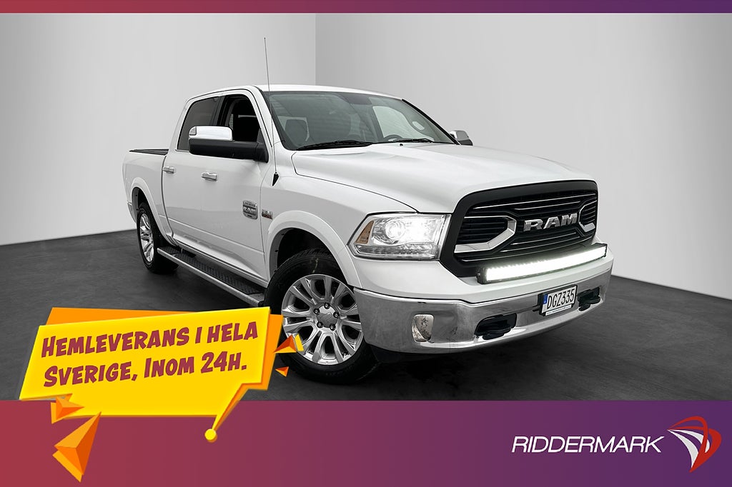 Dodge RAM LongHorn 5.7 Luftfjädring Drag Alpine Skinn Moms