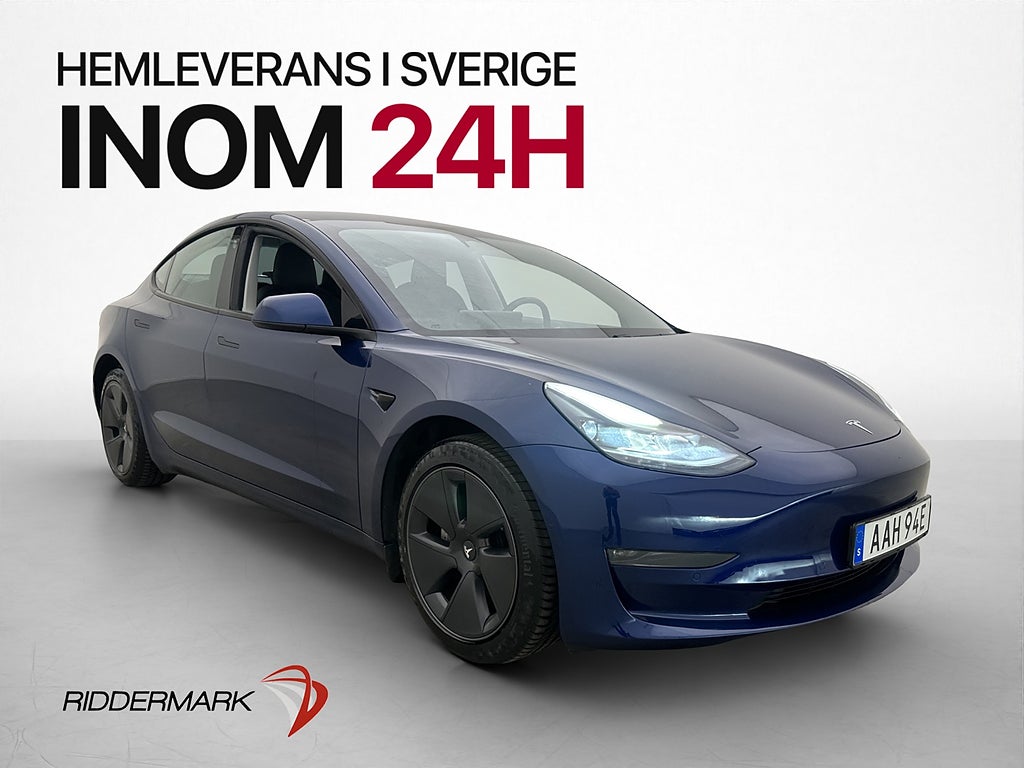 Tesla Model 3 Long Range AWD Värmepump Drag Pano Svensksåld