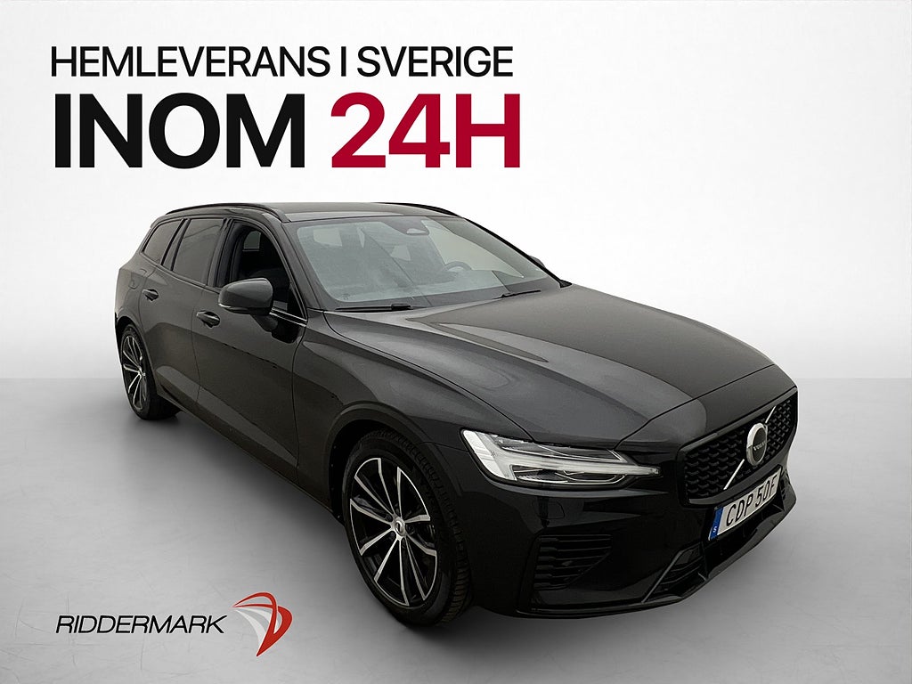 Volvo V60 T6 AWD Plus Dark Drag Värmare Kamera Navi Skinn