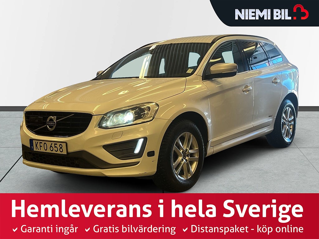 Volvo XC60 D4 AWD R-Design  S&V-däck/Drag/kamera/D-värm/Skinn/MoK