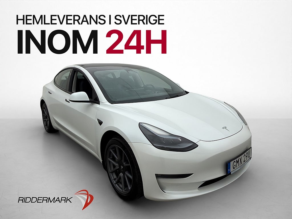 Tesla Model 3 Long Range Svensksåld Panorama