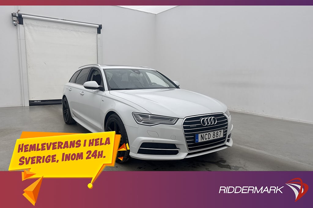 Audi A6 2.0 TDI Quattro 190hk S Line Pano Kamera Drag Skinn