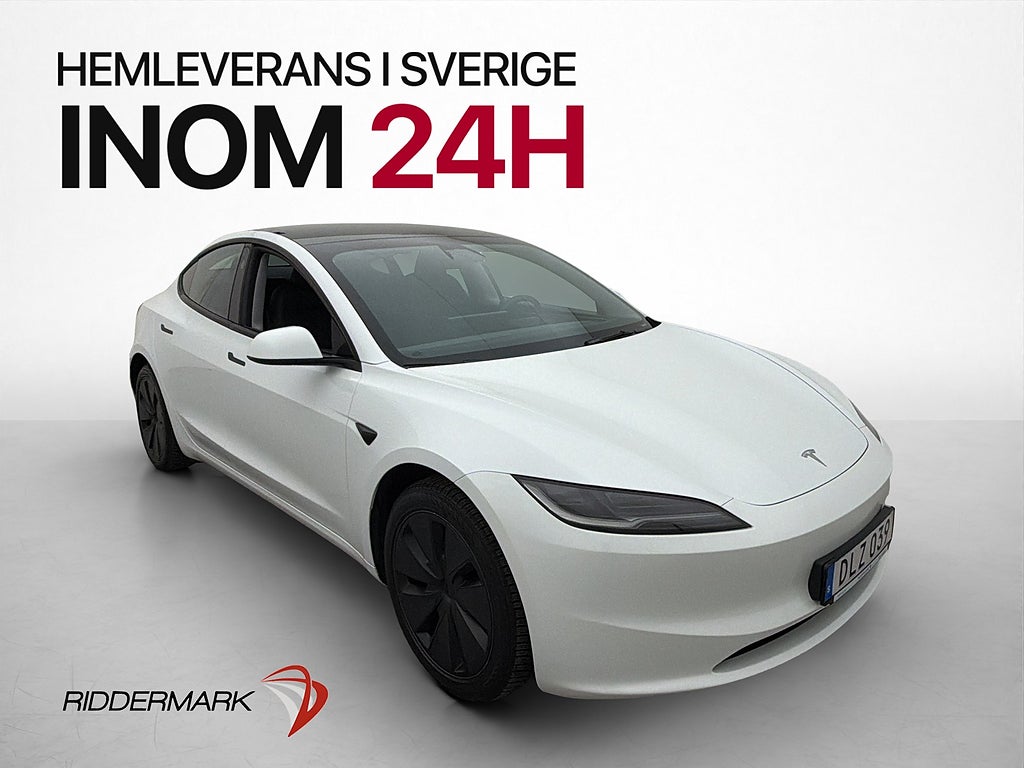 Tesla Model 3 Standard Range Värmepump Rattvärme Pano Kamera