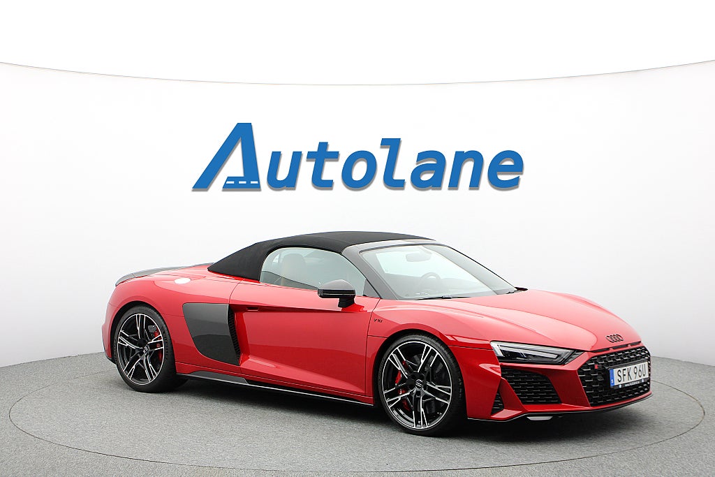 Audi R8 Spyder V10 Q Performance, Keramisk, Kolfiber, B&O 620hk