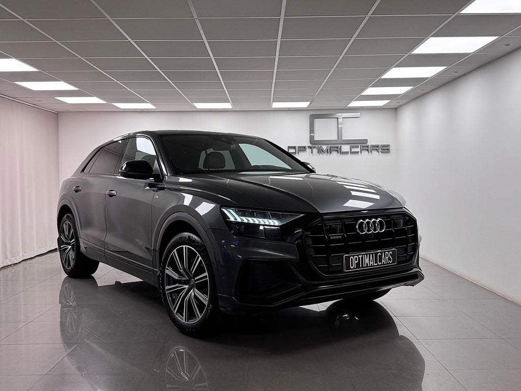 Audi Q8 50TDi Q S-line Pano Läder B&O Svensksåld Drag