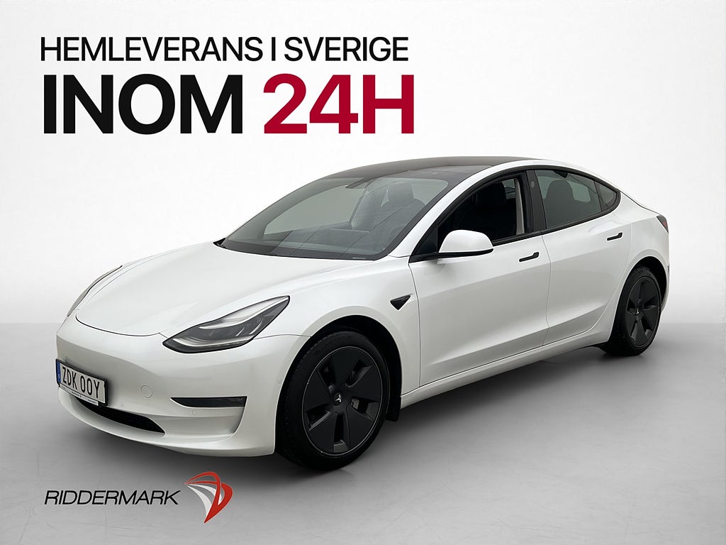 Tesla Model 3 Long Range AWD Värmepump Pano Skinn Moms 440hk