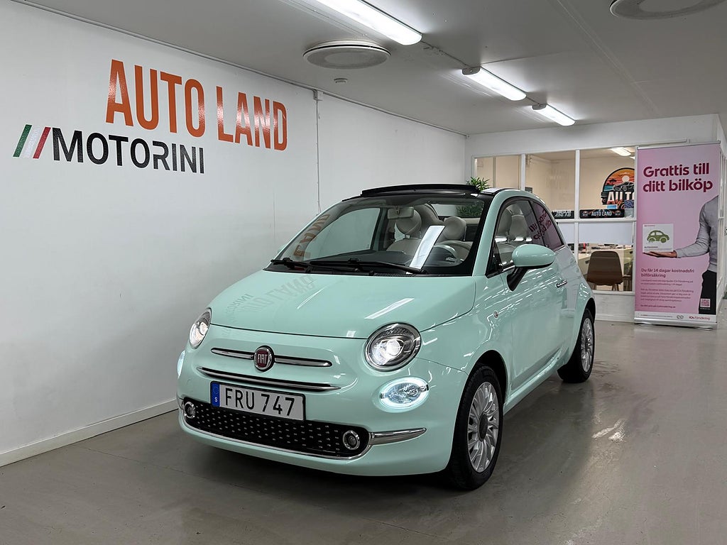 Fiat 500C 1.2 8V Lounge | Parkeringssensorer | Alufälgar
