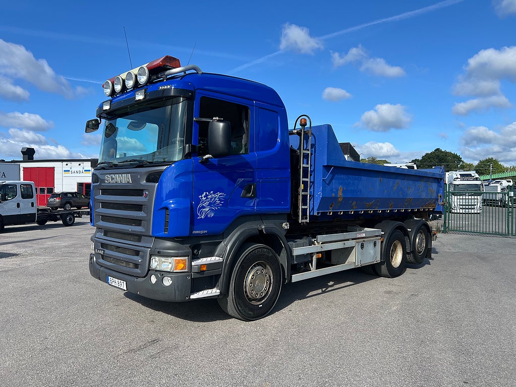 Scania R440 6x2*4 Hiab Lastväxlare inkl Flak, Euro 5