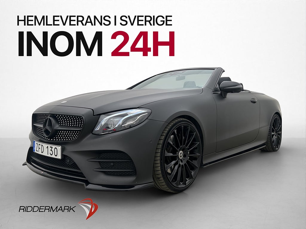 Mercedes-Benz E300 Cab AMG Wide Burmester HuD Skinn 360°