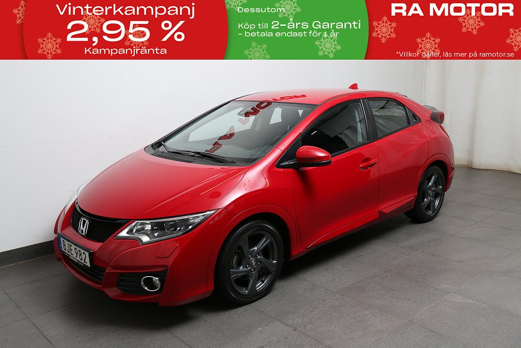 Honda Civic 1,8 i-VTEC 141hk ELEGANCE X-EDITION 5-D 1ägare 2015