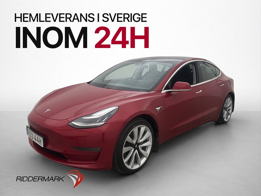 Tesla Model 3 Long Range AWD Svensksåld Panorama Kamera