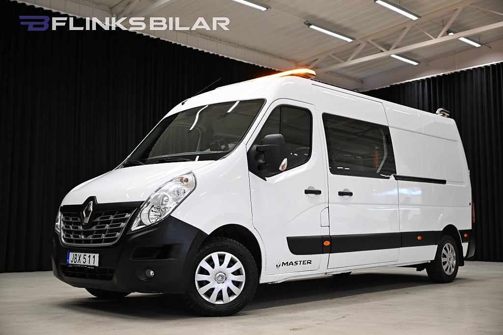 Renault master 170HK Dubbelhytt|6-Sits|Dubbeldörr|Drag|Värmare|Leasbar