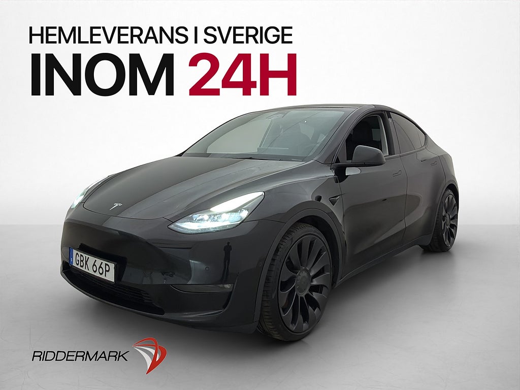 Tesla Model Y Performance AWD MOMS Skinn Pano Kamera AP