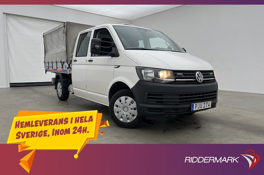 Volkswagen Transporter Dubbelhytt TIPPFLAK Värmare Drag Moms
