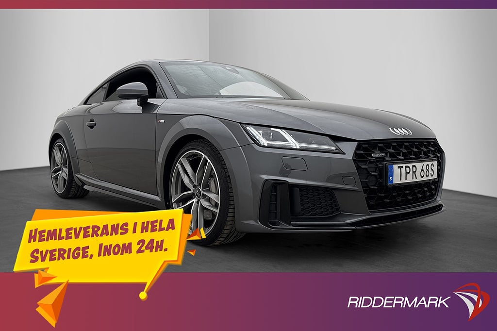 Audi TT 45 TFSI Q S-Line Cockpit Matrix CarPlay MOMS 245hk