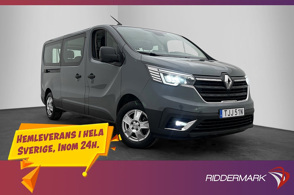 Renault Trafic Kombi Lång 170hk Drag Kamera LED 9-Sits Moms