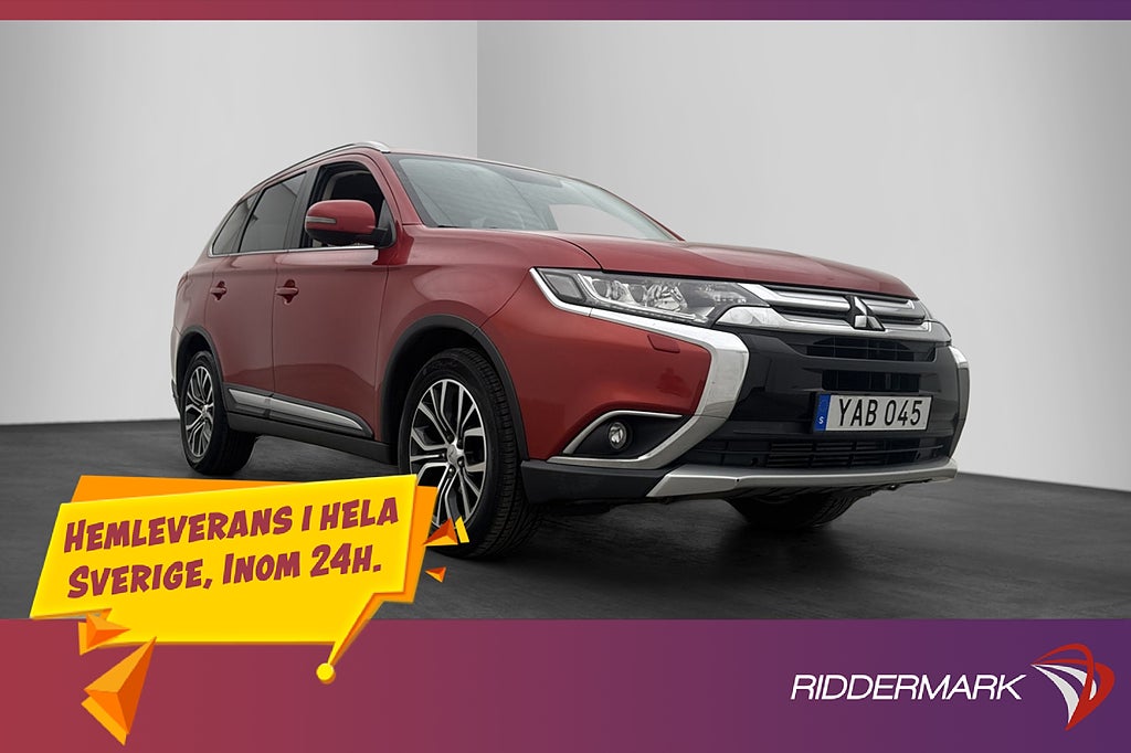 Mitsubishi Outlander 2.2 4WD 7-Sits Kamera Navi Skinn Drag