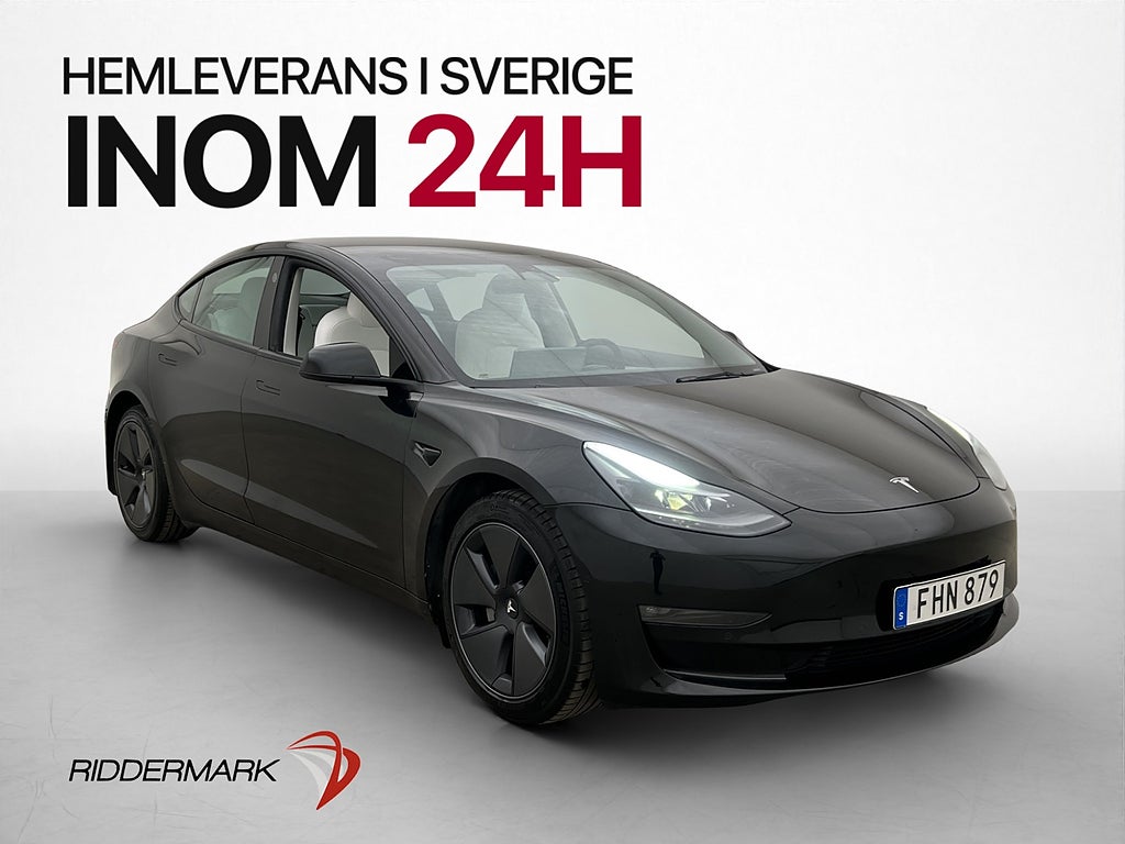 Tesla Model 3 Long Range AWD Autopilot Ljus-interiör Sv.Såld