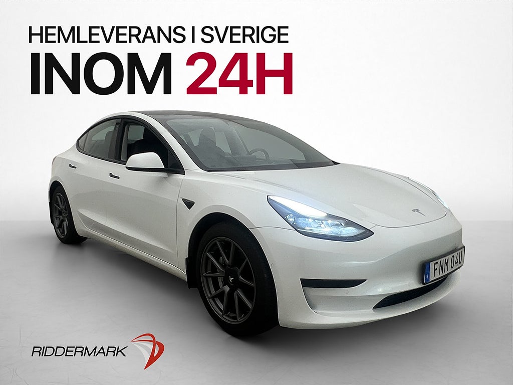 Tesla Model 3 Standard Range Plus Dragkrok Pano Svensksåld