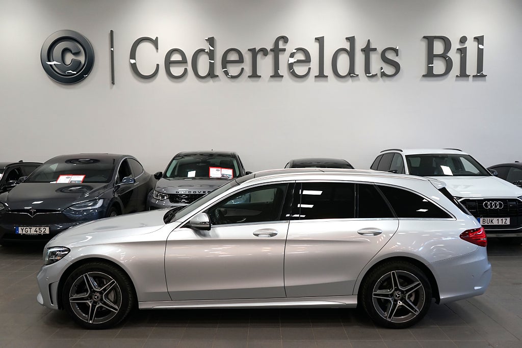 Mercedes-Benz C 220 T d 4MATIC AMG Panorama Drag Fjärrvärm V-hjul Eu6