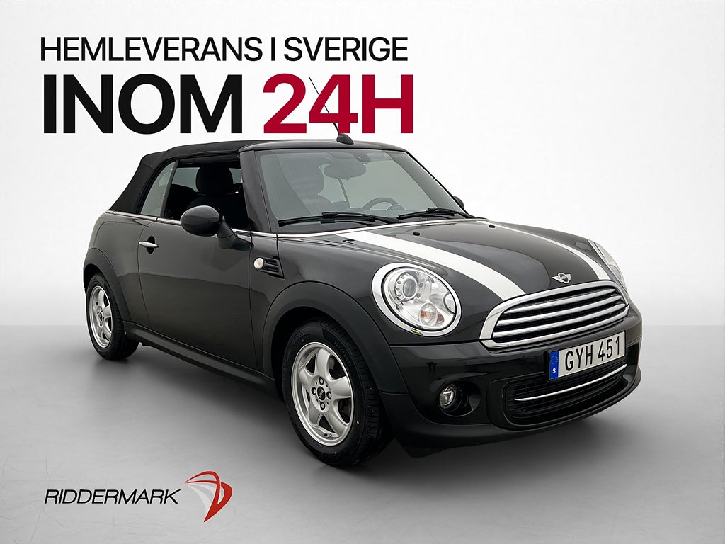 MINI Cooper Convertible 122hk H/K Navi Halvskinn