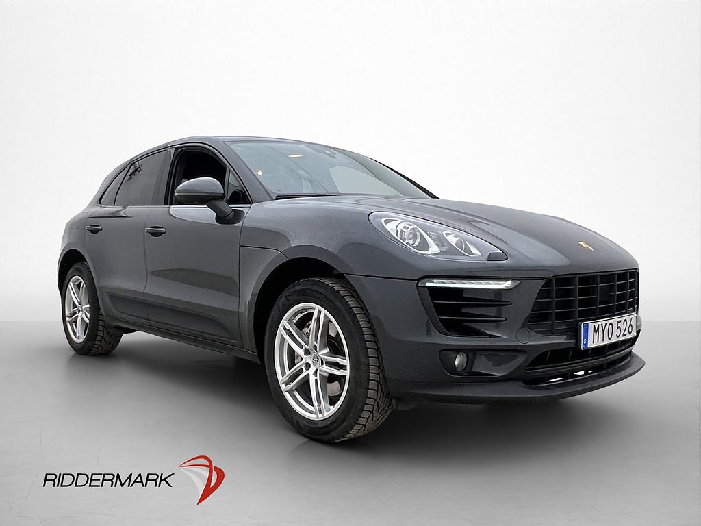 Porsche Macan S PDK 340hk B-Kamera Skinn 14-Vägs-Stolar Navi