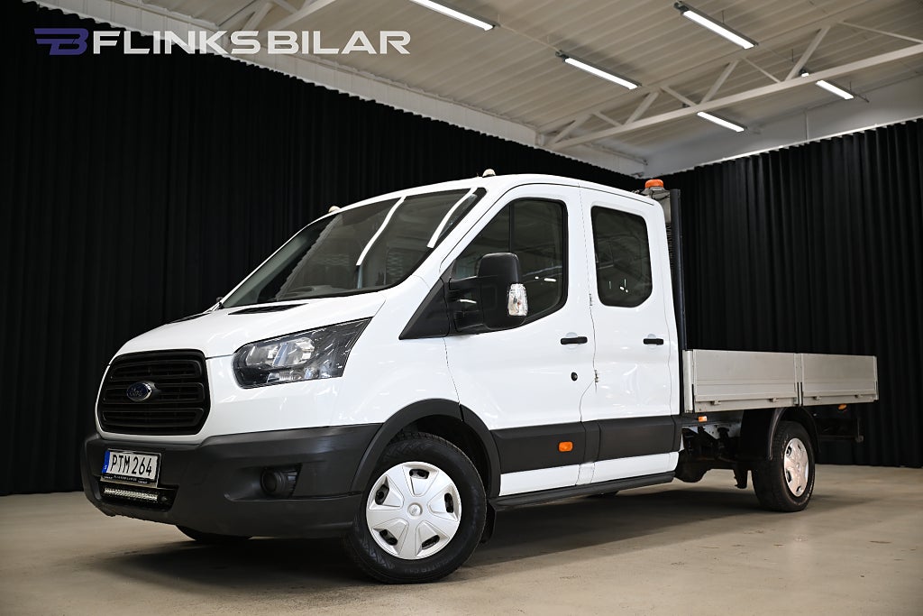 Ford transit 350 AWD 170HK Dubbelhytt|Flak|Drag|Värmare|NyKamrem