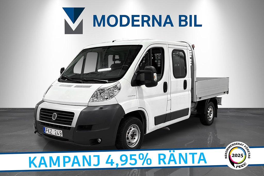 Fiat Ducato Flakbil 120hk 7-sits Moms Dragkrok 4,95% Ränta