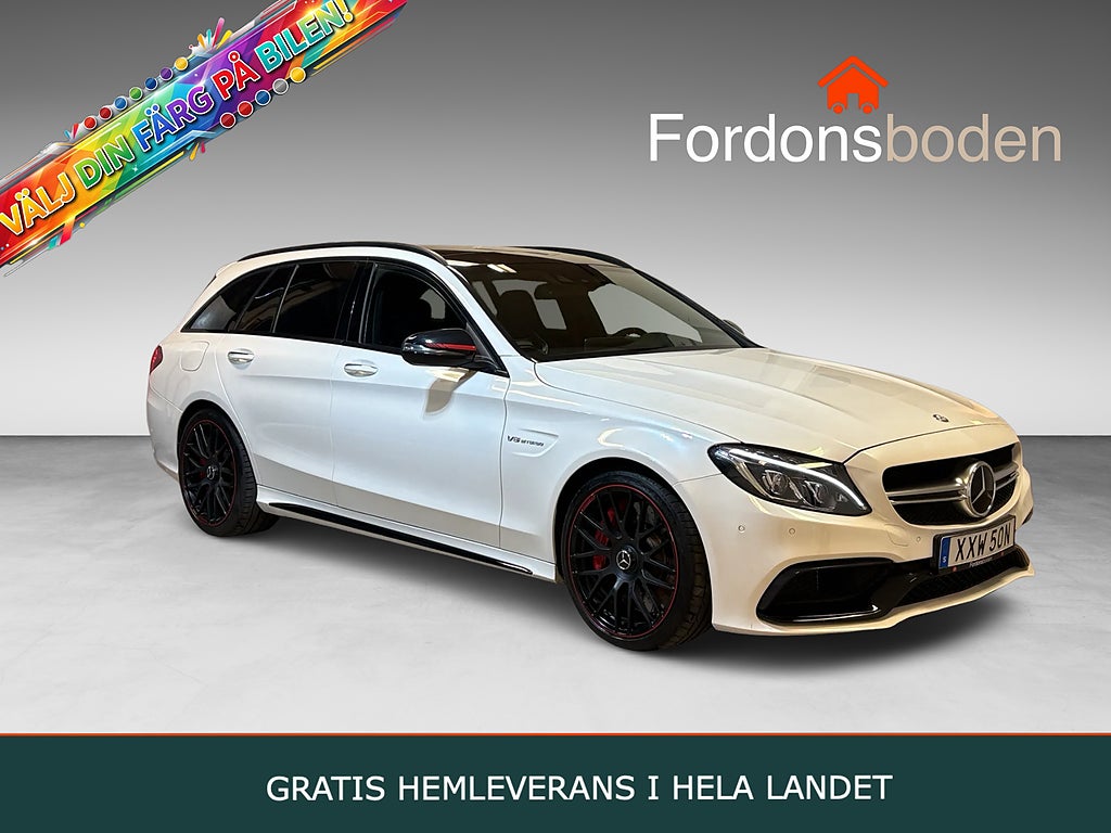 Mercedes-Benz C63 C63 S Edition 1 Pano Skalstolar Burmester HuD 510hk