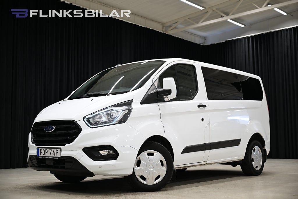 Ford Transit Custom 130HK Automat|Kombi|9-Sits|Värmare|Backkamera
