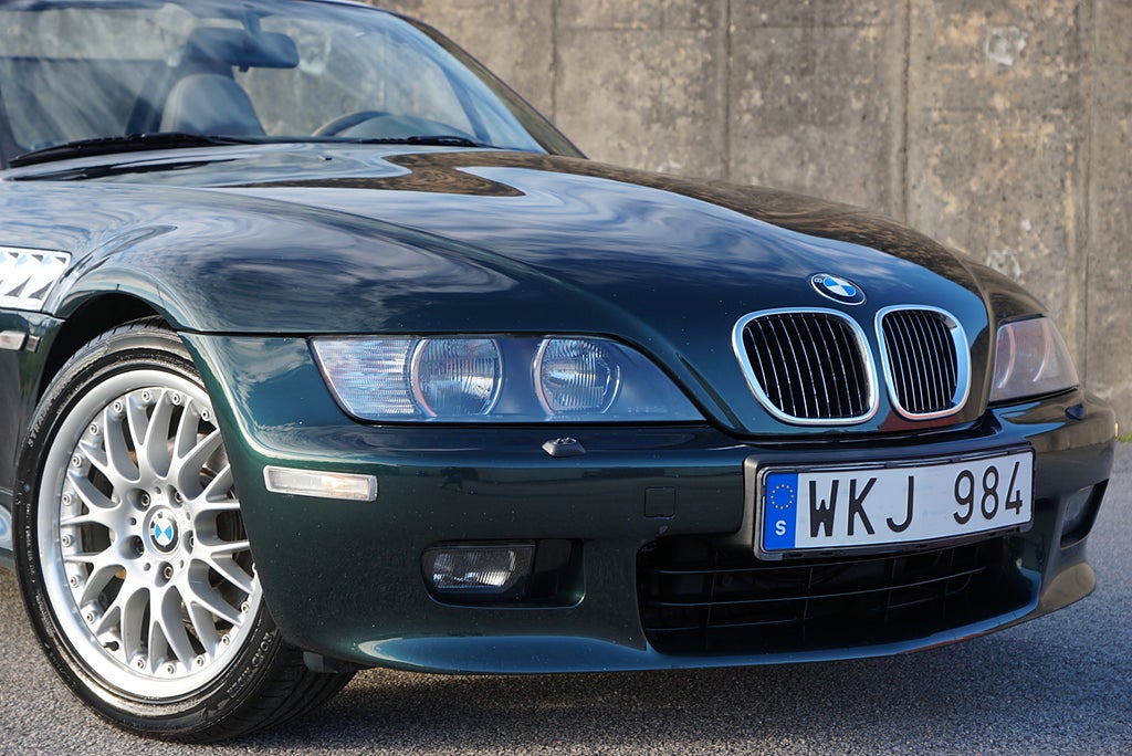 BMW Z3 2.8i Roadster 193hk Manuell Oxford Green BBS 17”