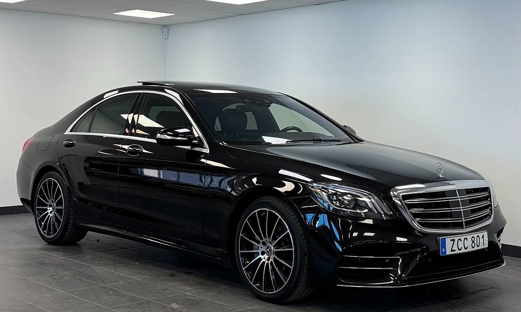 Mercedes-Benz S 400 d 4M 9G AMG *Pano*Burm*Baksätespkt*360°*Sv-såld