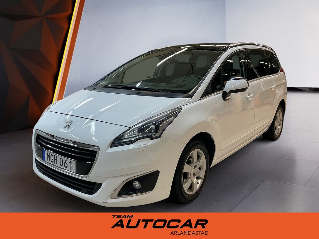 Peugeot 5008 1.6 BlueHDi 7-Sits/Panorama/Nyservad/Kamrembytt