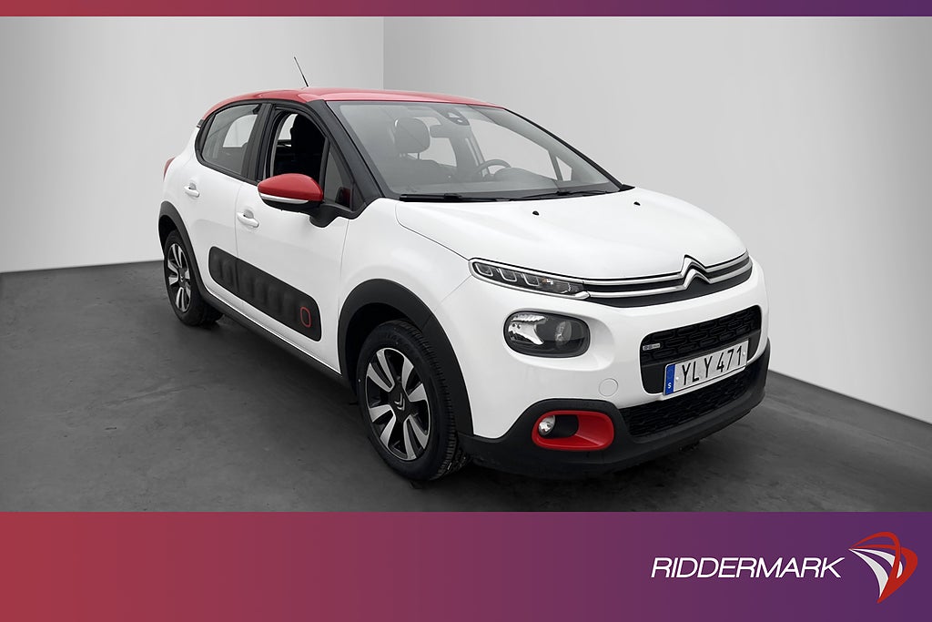 Citroën C3 1.2 VTi 82hk Feel Sensorer Låg-Årskatt 0.47 l/mil
