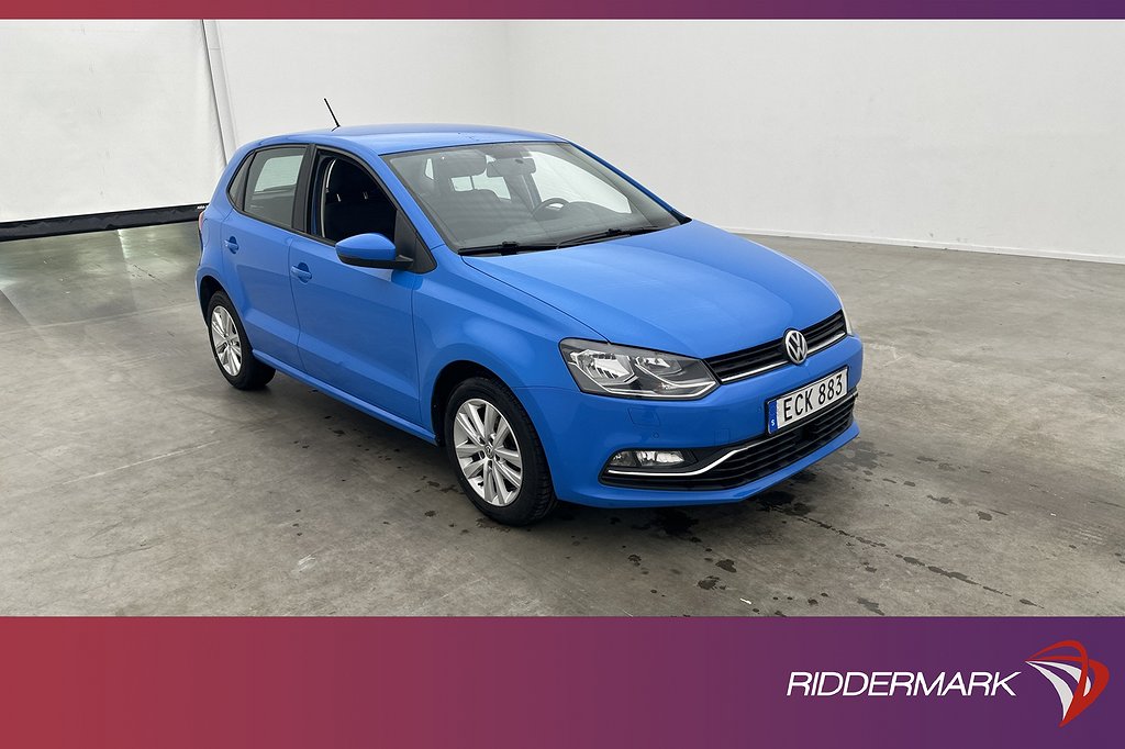 Volkswagen Polo TSI 90hk P-Sensorer Farthållare Bluetooth