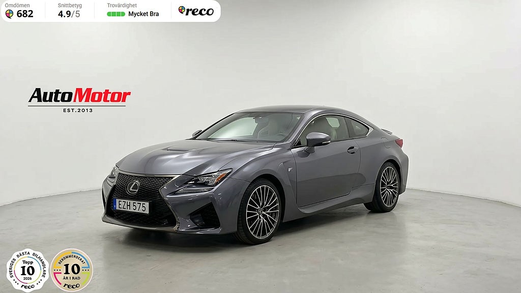 Lexus RC RC-F 5.0 V8 477hk Sv-såld/Fullservad