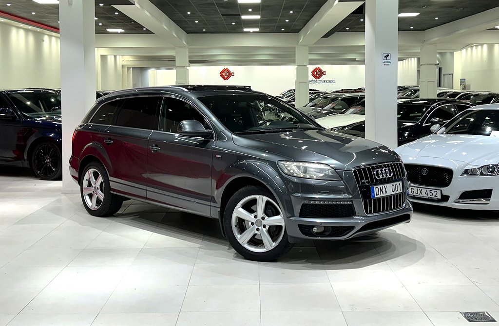 Audi Q7 3.0 TDI/V6/Qou/7-SITS/Pano/B-KAM/S Line/D-värm/2ägare