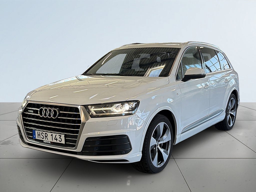Audi Q7 7-sits 3.0 TDI V6 S line Sport S&V-hjul/Drag/Dvärm/BOSE