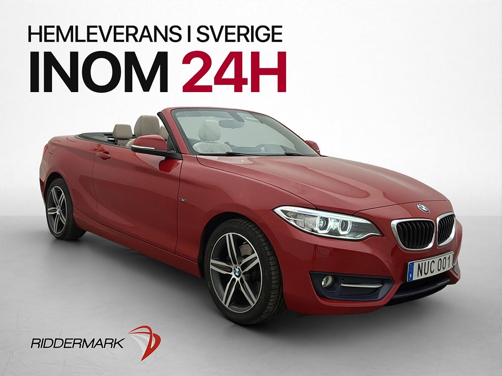 BMW 220 i Convertible CAB 184hk Sport Line HiFi P-Sensorer