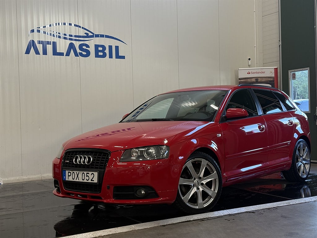 Audi A3 Sportback 2.0 quattro Manuell 200hk SLine Bose Värmare
