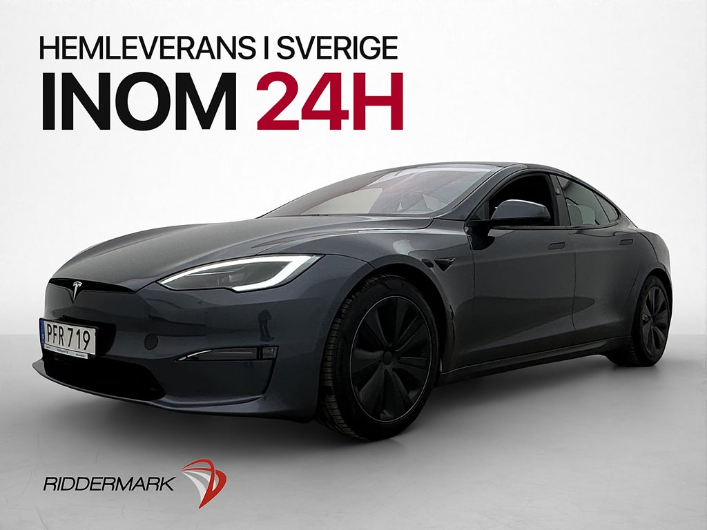 Tesla Model S Luftfjädring Yoke Autopilot Svensksåld MOMS