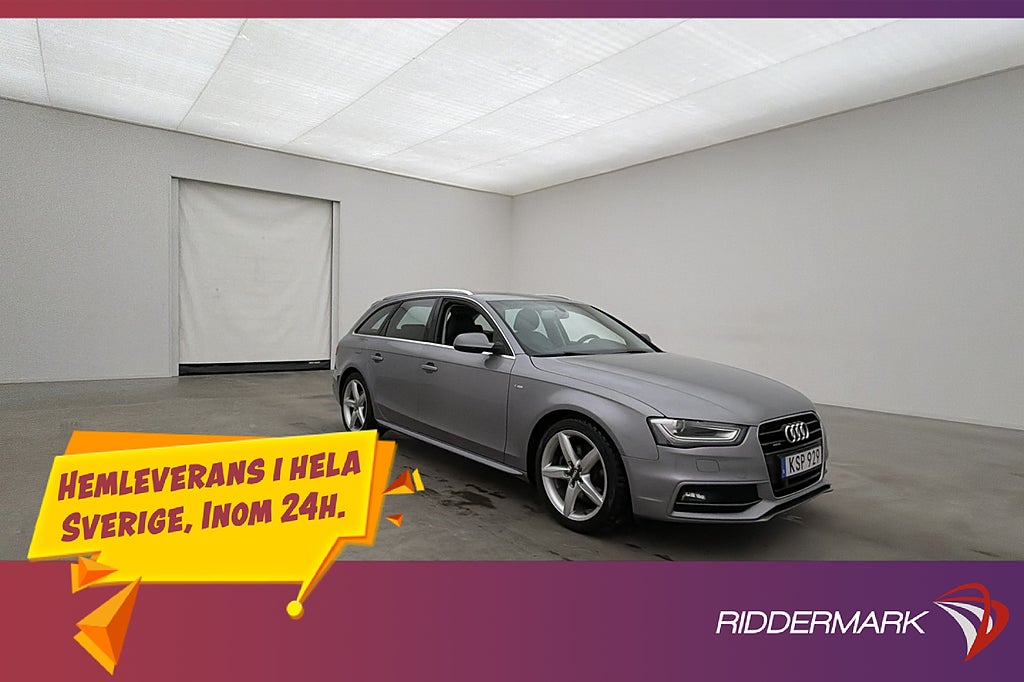 Audi A4 2.0 TDI 190hk Quattro S-Line Farthållare Drag