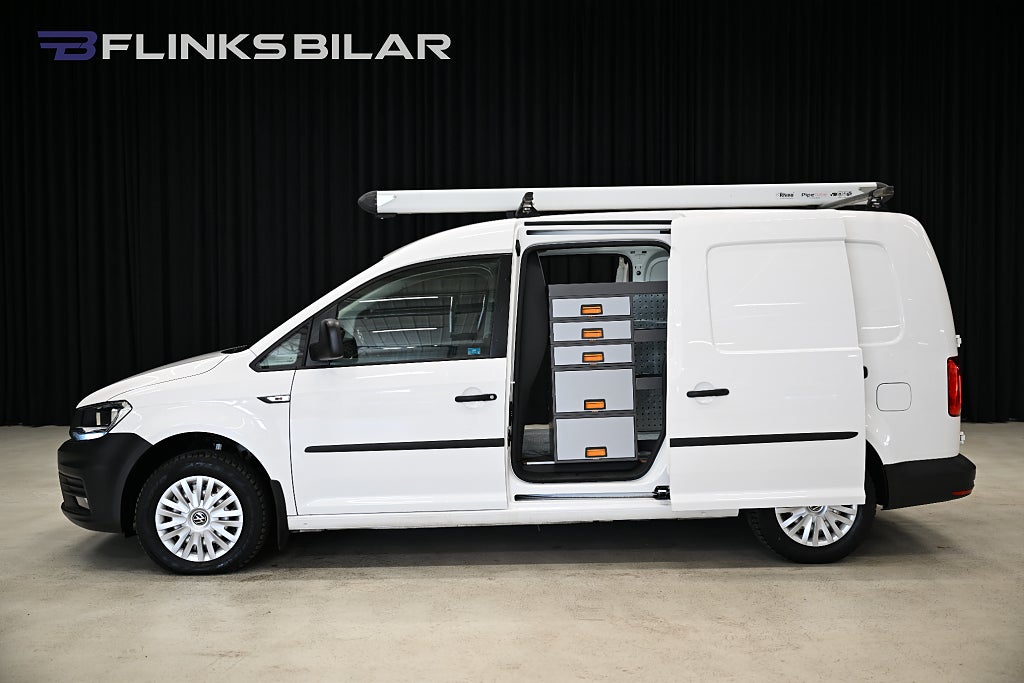 Volkswagen Caddy Maxi DSG 122HK Servicebil|Inredd|Dubbeldörr|Lågmil|Leasbar