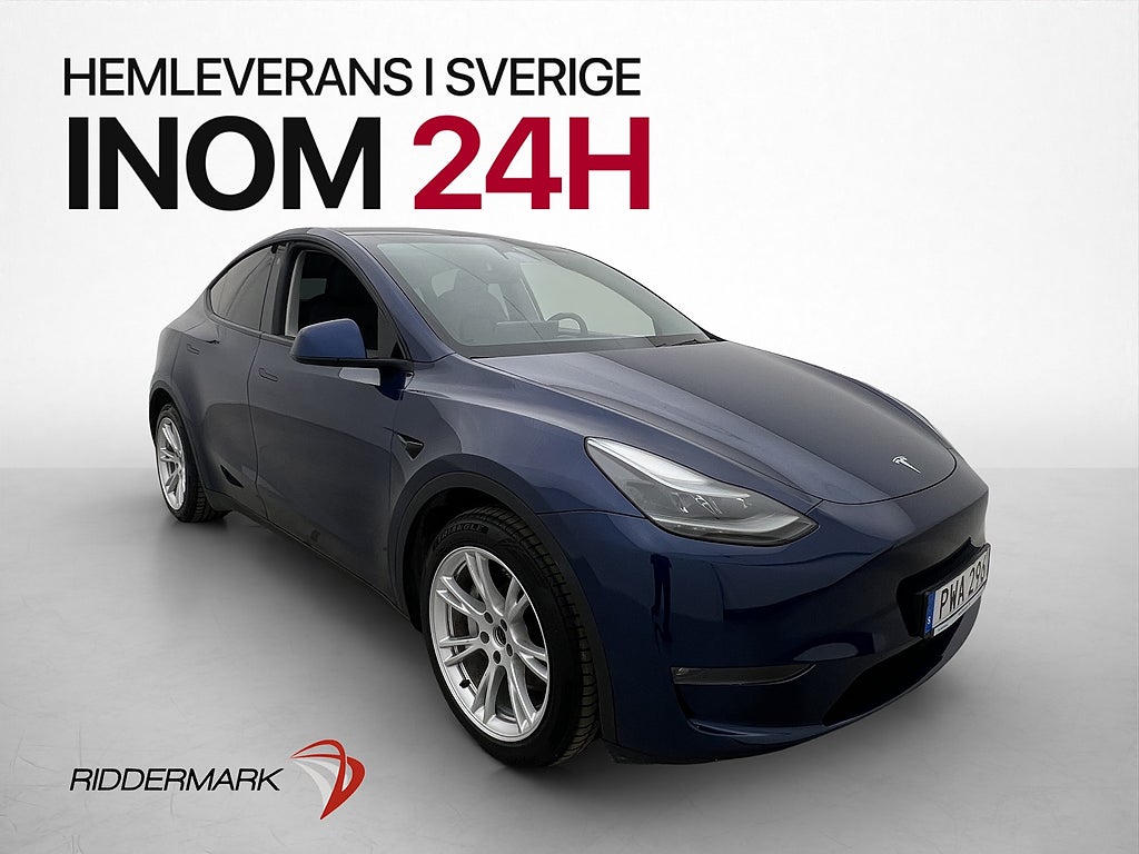Tesla Model Y Long Range AWD Drag Pano Moms AP Skinn Kamera